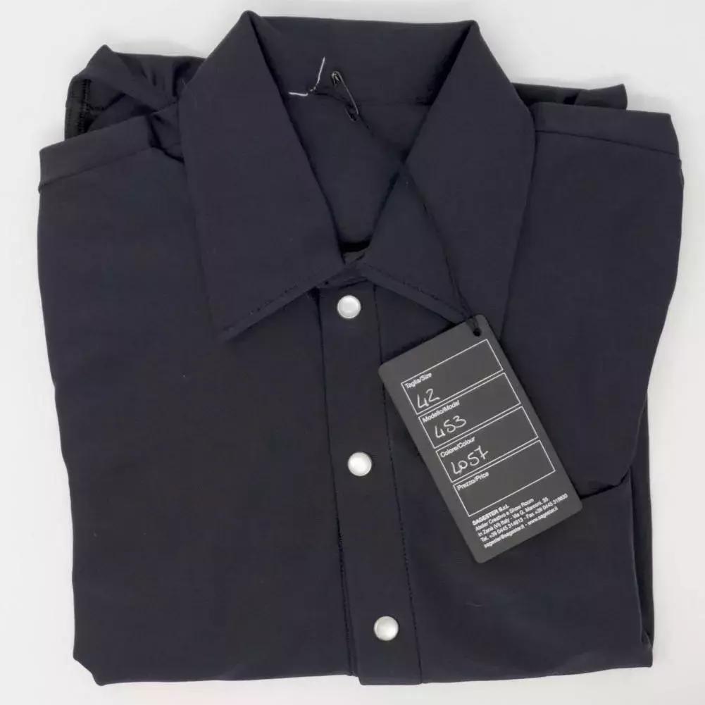 SAGESTER Black Men’s Ice Skating Shirt, #453, Hand-made in Italy 2
