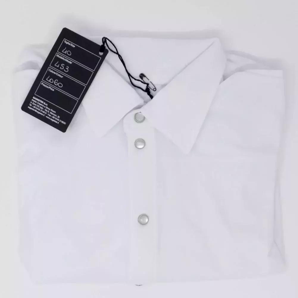 SAGESTER White Men’s Ice Skating Shirt, #453, Hand-made in Italy 2