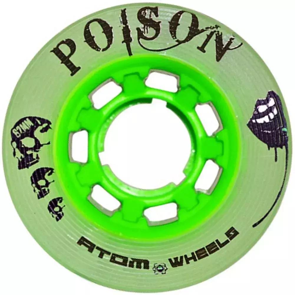 Atom Roller POISON Quad Derby Wheels 62X38 Hybrid – Green – PACK OF 4