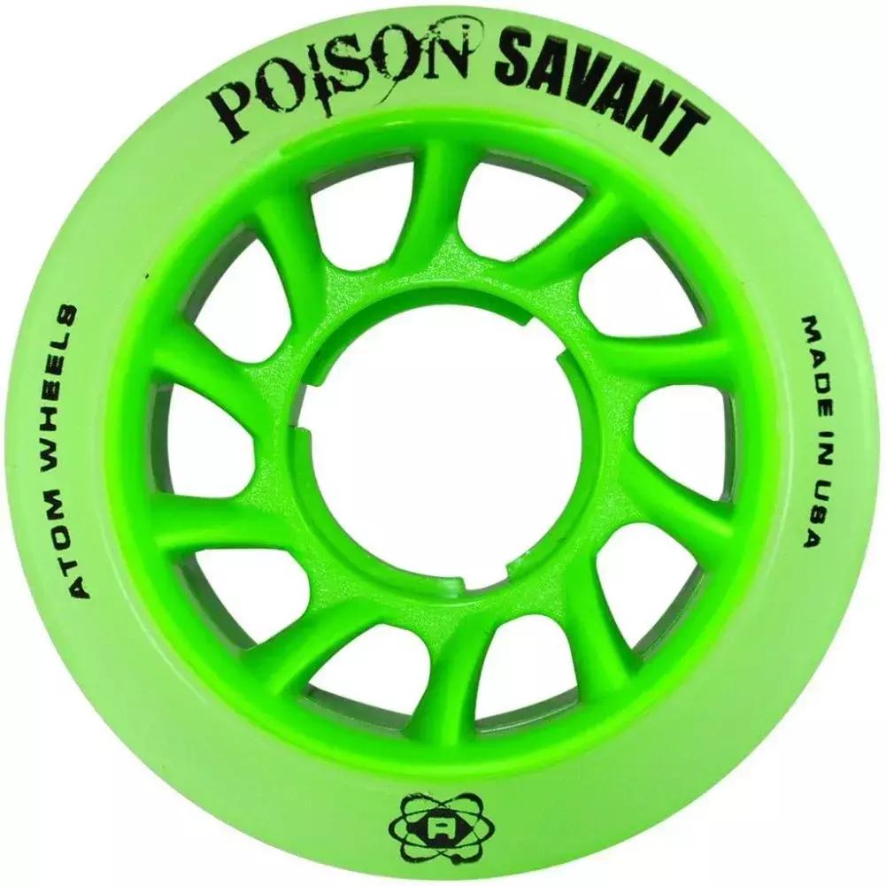 Atom Roller POISON SAVANT Quad Derby Wheels 59X38 Hybrid – Green – PACK OF 4