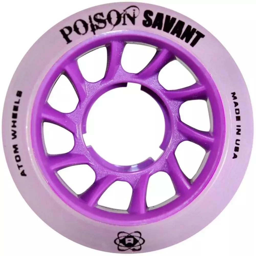 Atom Roller POISON SAVANT Quad Derby Wheels 59X38 Hybrid – Purple – PACK OF 4