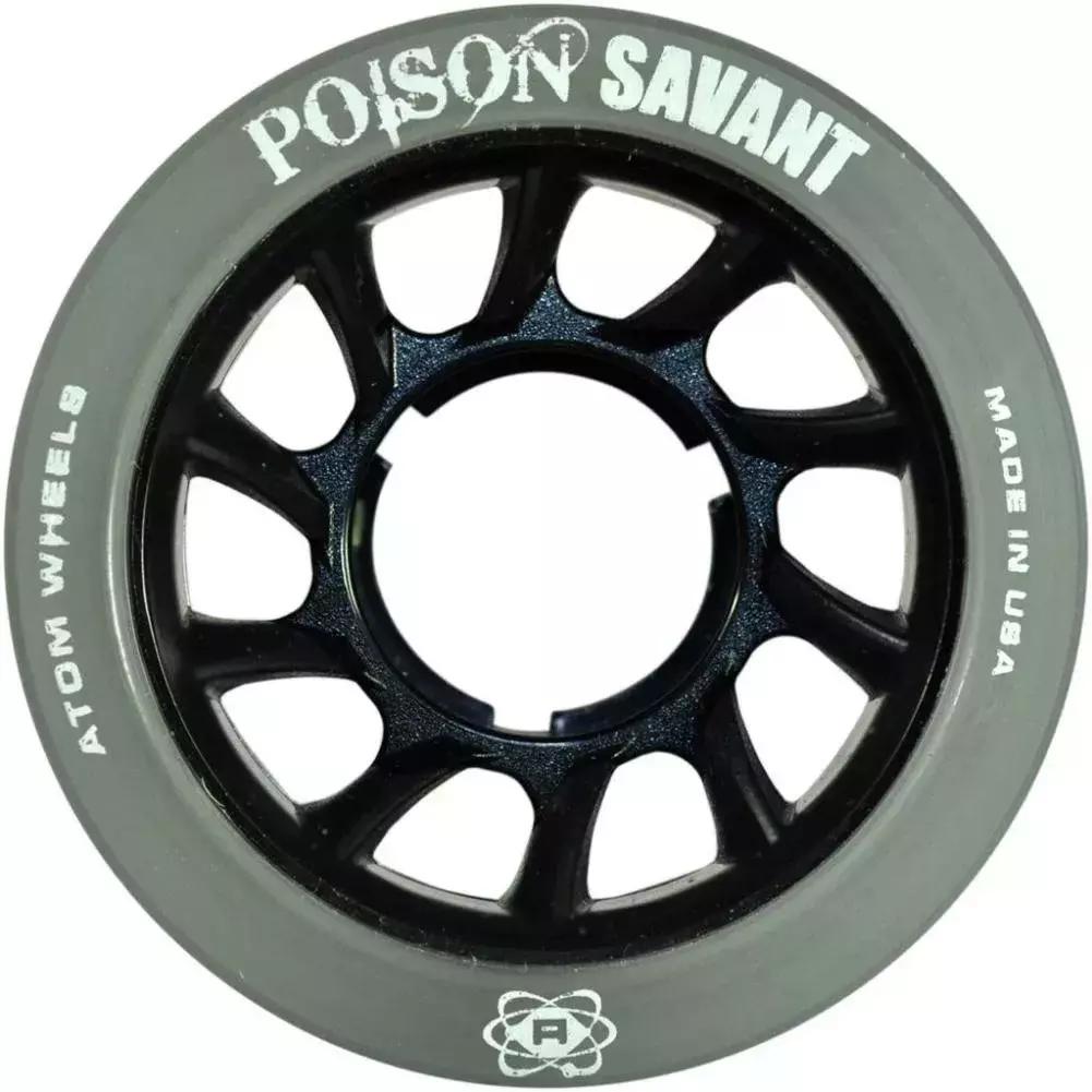 Atom Roller POISON SAVANT Quad Derby Wheels 59X38 Hybrid – Smoke – PACK OF 4