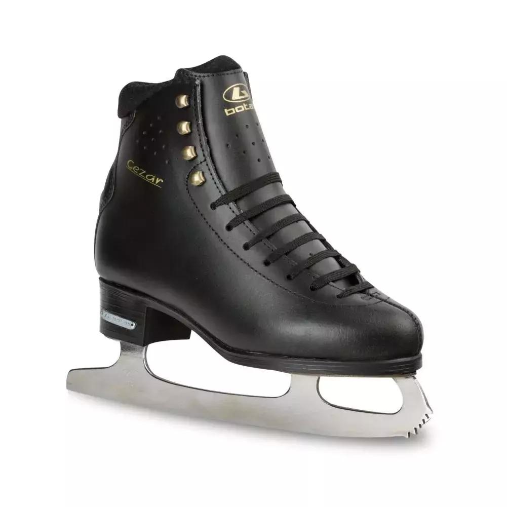 BOTAS Cezar Men’s and Boys’ Figure Skates BOTAS Cezar black figure skates for men and boys with screw-mounted Botas Spirit blade