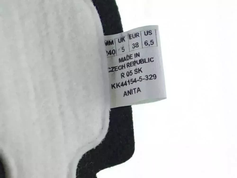 BOTAS Anita Women’s and Girls’ Figure Skates 4 Anita size label made in Czech Republic, sewn into the white felt tongue lining