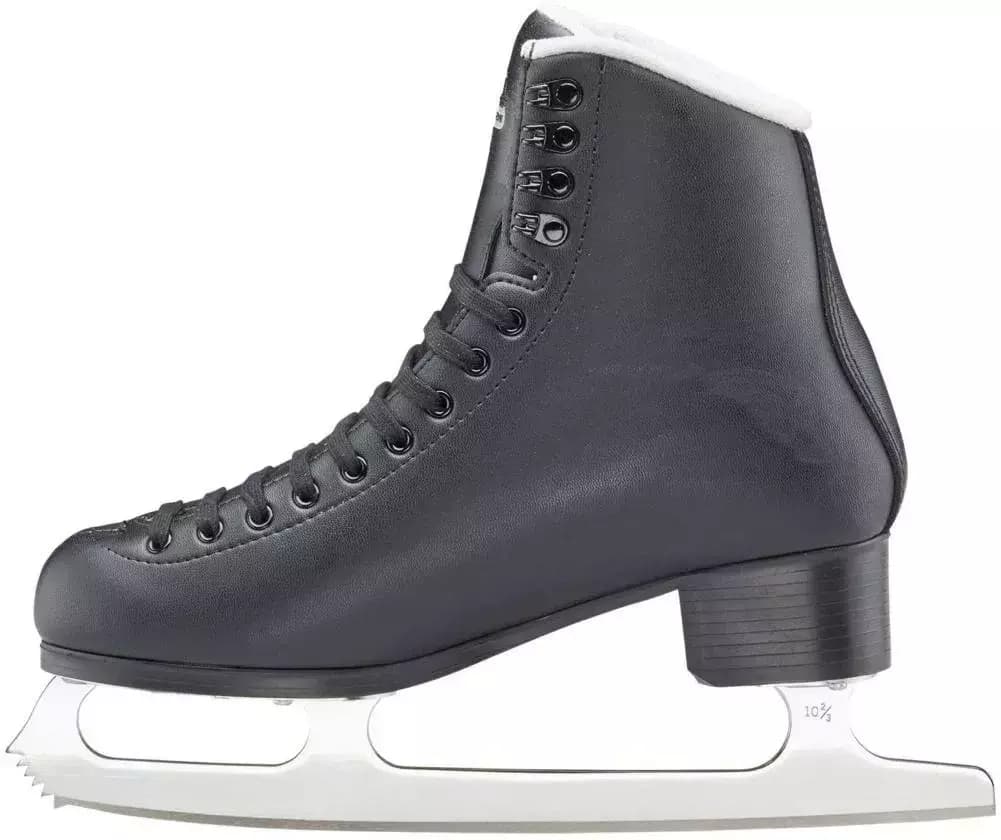 Jackson Classic 552 black figure skate side profile with eyelets and speed hooks