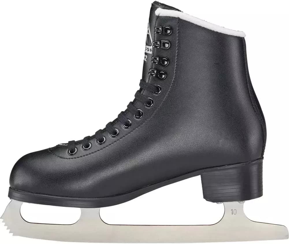 Jackson Finesse JS452 black figure skate, inside profile view