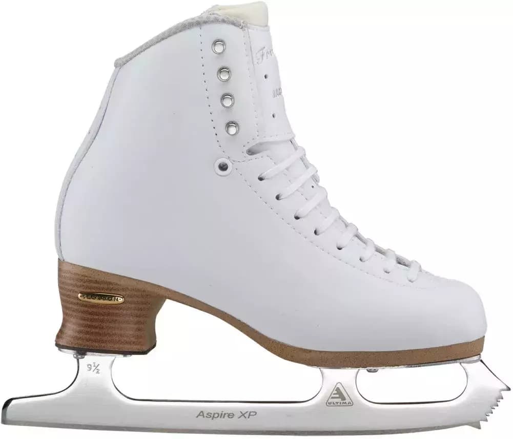 Outside profile of the Jackson Freestyle FS2190 skate showing the Aspire XP blade etching and blade length mark