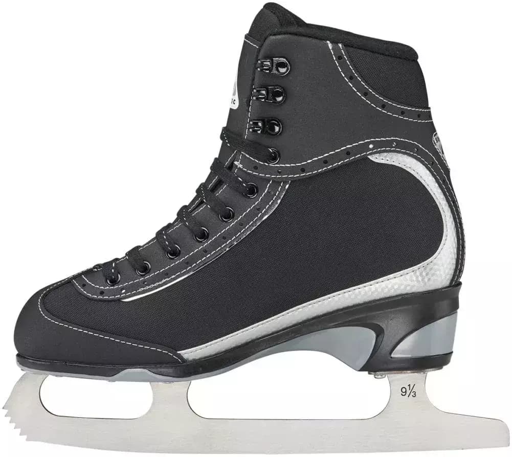 Inside view of the black Softec Vista ST3200 boot showing the eyelet row and three lace hooks
