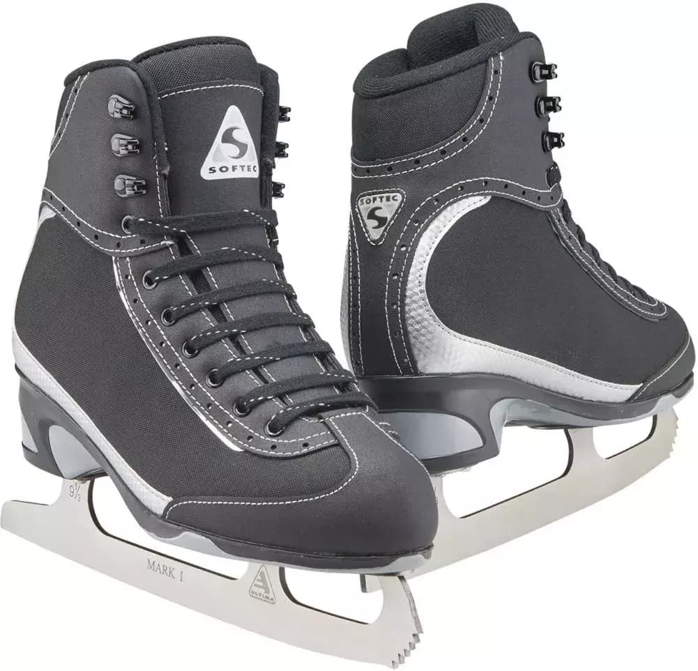 Pair of black Jackson Softec Vista ST3200 ice skates with Ultima Mark I blades
