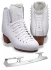 White GAM Gold Label G0980 figure skating boots with separate Ultima Aspire XP blade