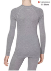 THERMOWAVE – MERINO WARM / Junior Merino Wool Shirt / SILVER MELANGE 65