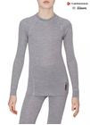 THERMOWAVE – MERINO WARM / Junior Merino Wool Shirt / SILVER MELANGE 64
