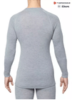 THERMOWAVE – MERINO WARM / Mens Merino Wool Thermal Shirt / SILVER MELANGE 65