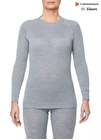 THERMOWAVE – MERINO WARM / Womens 100% Merino Wool Shirt / SILVER MELANGE 85 THERMOWAVE – MERINO WARM / Womens 100% Merino Wool Shirt / SILVER MELANGE 85