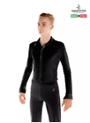 SAGESTER Black Men’s Ice Skating Shirt, #453, Hand-made in Italy 3