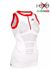I-EXE Made in Italy – Multizone Compression Sleeveless Women’s Shirt Tank-Top – Color: White with Red 5 I-EXE Made in Italy – Multizone Compression Sleeveless Women’s Shirt Tank-Top – Color: White with Red 5