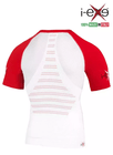 I-EXE Made in Italy – Multizone Compression Men’s Shirt – Color: White with Red 6