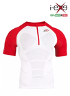 I-EXE Made in Italy – Multizone Compression Men’s Shirt – Color: White with Red 5