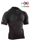 I-EXE Made in Italy – Men’s Multizone Short Sleeve Compression Shirt – Color: Black with Red 3 I-EXE Made in Italy – Men’s Multizone Short Sleeve Compression Shirt – Color: Black with Red 3