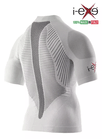 I-EXE Made in Italy – Men’s Multizone Short Sleeve Compression Shirt – Color: White with Black 4