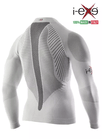 I-EXE Made in Italy – Men’s Multizone Long Sleeve Compression Shirt – Color: White with Black 5