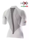 I-EXE Made in Italy – Women’s Multizone Short Sleeve Compression Shirt – Color: White with Black 4
