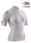 I-EXE Made in Italy – Women’s Multizone Short Sleeve Compression Shirt – Color: White with Black 3