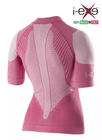 I-EXE Made in Italy – Women’s Multizone Short Sleeve Compression Shirt – Color: Pink with White 4