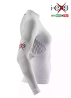 I-EXE Made in Italy – Women’s Multizone Long Sleeve Compression Shirt – Color: White with Black 5