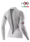 I-EXE Made in Italy – Women’s Multizone Long Sleeve Compression Shirt – Color: White with Black 6