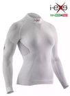 I-EXE Made in Italy – Women’s Multizone Long Sleeve Compression Shirt – Color: White with Black 4