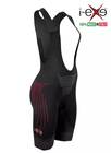 I-EXE Made in Italy – Multizone Compression Women’s Cycling Shorts – Color: Black with Red 36