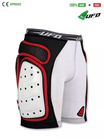 UFO PLAST Made in Italy – Padded Bike Shorts with Padding and Plastic Side Protection, Ergonomic Perforated Padds, Red 127