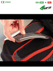 UFO PLAST Made in Italy – Padded Bike Shorts with Padding and Plastic Side Protection, Ergonomic Perforated Padds, Red 130