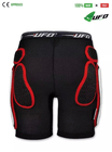 UFO PLAST Made in Italy – Padded Bike Shorts with Padding and Plastic Side Protection, Ergonomic Perforated Padds, Red 128