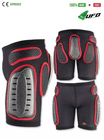 UFO PLAST Made in Italy – Padded Shorts, Hip Protection, Plastic Padded – Black with Red 51