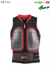 UFO PLAST Made in Italy – Speed – Safety Jacket Sleeveless Body Protector Hard Front Pads, Black with Red 51