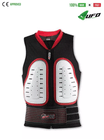 UFO PLAST Made in Italy – Speed – Safety Jacket Sleeveless Body Protector Hard Front Pads, White with Red 51