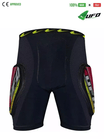 UFO PLAST Made in Italy – Kombat Padded Riding Shorts, Hip and Lateral Protection, Perforated Microshock Material Red 102