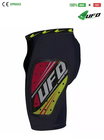 UFO PLAST Made in Italy – Kombat Padded Riding Shorts, Hip and Lateral Protection, Perforated Microshock Material Red 103
