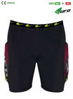 UFO PLAST Made in Italy – Kombat Padded Riding Shorts, Hip and Lateral Protection, Perforated Microshock Material Red 104
