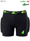 UFO PLAST Made in Italy – Kombat Padded Plastic Shorts For Kids, Hip and Side Protection, Green 69