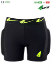 UFO PLAST Made in Italy – Kombat Padded Plastic Shorts For Kids, Hip and Side Protection, Red 69