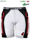 UFO PLAST Made in Italy – Padded Bike Shorts with Padding and Plastic Side Protection, Ergonomic Perforated Padds, Red 126