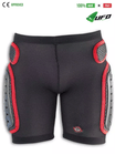 UFO PLAST Made in Italy – Padded Shorts, Hip Protection, Plastic Padded – Black with Red 52