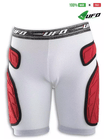 UFO PLAST Made in Italy – Atom Soft Padded Shorts, Side Hip Protector Pads, White and Red 127