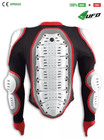 UFO PLAST Made in Italy – Predator – Safety Jacket, Full Body Armor Suit with Back Protector, White with Red 88