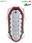 UFO PLAST Made in Italy – Fulcrum – Safety Jacket Sleeveless Body Protector Soft Front Pads, White with Red 102