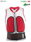 UFO PLAST Made in Italy – Fulcrum – Safety Jacket Sleeveless Body Protector Soft Front Pads, White with Red 104