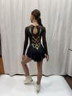 Figure Skating Dress Style A26 Black/Menthol Italian Fabric, Handmade 201 Figure Skating Dress Style A26 Black/Menthol Italian Fabric, Handmade 201